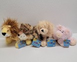 Webkinz Lot Of 4 Plush Lion, Leopard, Pig,  Golden Retriever Dog - New C... - $34.55
