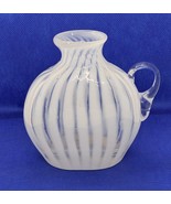 Pilgrim Opalescent White Swirl Hand Blown Small 4&quot; Tall Glass Vase - €8,49 EUR