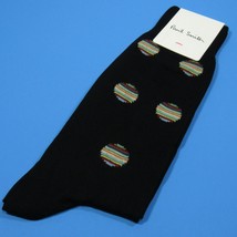 Paul Smith Men&#39;s Dress Socks Large Polka Dot Spheres Made in Italy Navy ... - $30.00