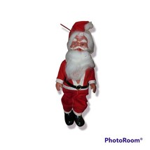 Vintage Santa Claus 11” Plastic Face Felt Body Toy Ornament Decoration - $37.82