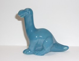 Fenton Glass Georgia Blue Dinosaur Figurine Mosser Made In USA - $77.12