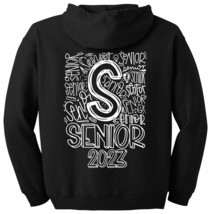 Senior 2023 Typography Full Zip Hoodie - $44.95