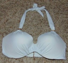 Womens Bikini Swimsuit Victorias Secret Push Up White Halter Padded Swim... - $40.59