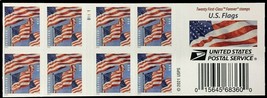 NEW U.S. Flags Booklet of 20  -  Postage Stamps - $17.95