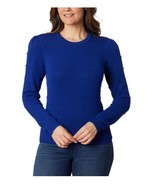 Draper James Womens Sweater Blue Textured Crewneck Long Sleeves Relaxed Fit - $60.62 CAD