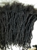 Dreadlocks 100% Human Hair handmade 130 pieces 4&quot; long 3.5 to 4.5mm thick 1b - £217.68 GBP