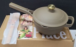 Our Place Perfect Pot - Mini. Nonstick Ceramic Sauce Pan with Lid, Dark Taupe - £90.85 GBP