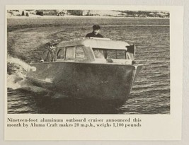 1953 Magazine Photo Aluma Craft 19-FT Aluminum Outboard Cruiser Boats - $9.25