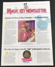 1996 Spring Magic Key Newsletter Disney Institute Main Street Electric P... - £7.46 GBP