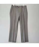 Tommy Hilfiger Men Pants Size 37 Gray Cashmere Wool Preppy Pleated Strai... - £18.34 GBP