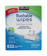 632 Kirkland Signature Moist Flushable Wipes Fragrance Free Dermatologis... - $570.03 MXN