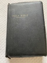 HOLY BIBLE WITH concordance Zippered red letter edition - £10.89 GBP