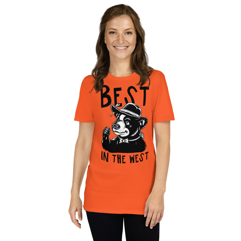 Short-Sleeve Unisex T-Shirt – Best in the West (Orange) Item image 7