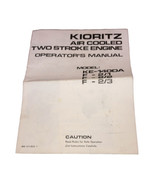Kioritz Air Cooled Two Stroke Engine Models KE-140DA Operators Manual - £7.37 GBP