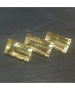25.53 Cttw , Lemon Quartz 3 Pcs Set , Carved Lemon Quartz , Lemon Quartz... - $54.70 CAD