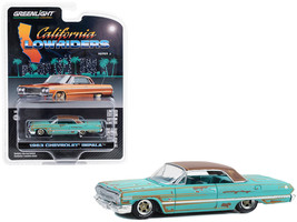 1963 Chevrolet Impala Lowrider Teal Patina Rusted w Brown Top Teal Interior Cali - £14.08 GBP