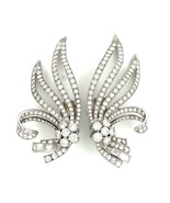 Mellerio Platinum 4.60 ct Diamond Wing Earclips Gorgeous - $34,211.04 CAD
