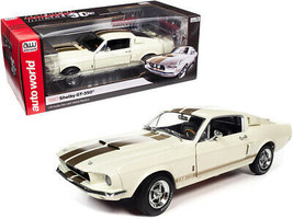 1967 Ford Mustang Shelby GT-350 Wimbledon White w Twin Gold Stripes American Mus - £79.83 GBP