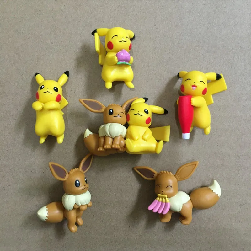 Pokemon Gashapon Toys Pikachu Eevee Lovely Cute Action Figure Model Orna... - $21.86+