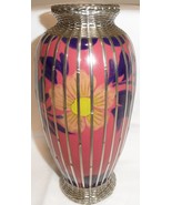 20th. Century Japanese Cloisonne Vase Silver Mesh Overlay or 20th. Cent.... - $6,524.21 MXN