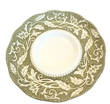 J &amp; G Meakin England Sterling Staffordshire  Renaissance 5.5” Saucer Green Vines - £6.98 GBP