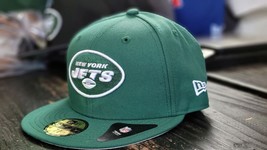 New Era 5950 Authentic NY Jets College Green Fitted Hat Men Size - £28.06 GBP