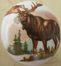 Ceramic Cabinet Knobs Moose #1 Wildlife - £4.30 GBP