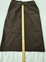 Rafaella Women's Brown 1/4 Rear Zipper A-Line Pull-On Skirt Size 6 Waist Size 27 image 4
