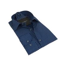 Men's Shirt Hankie CASILA Turkey Cotton Blend 501920-04 Navy Polka Dots image 3