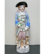 Ceramic Porcelain Colonial Nobleman Statue Hand Painted Standing 9.8 in ... - $373.47 MXN