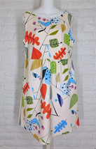 ISLE Hampton Swing Dress Pique Beige Retro Mod Abstract Print  NWT M L - £37.66 GBP