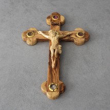 14.5&quot; Wooden Christian Crucifix Cross From Holy Land Jerusalem, Handcraf... - £141.55 GBP