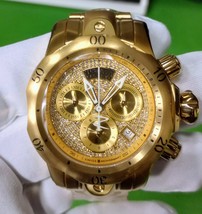women gold reserve quartz watch paved diamond dial &amp; adjustable bracelet Invicta - £1,022.53 GBP