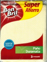 Bon Bril Cleaning Cloth (3), for Kitchen, Bathroom. Absorbent and Odor Free - £6.20 GBP