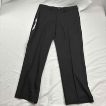 NWT Haggar Mens Chino Pants Black Cool 18 Pro Expandable Waist Straight ... - £23.37 GBP