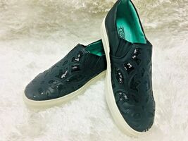 Ladies Corral Sneakers~E1565~Leather Black Inlay &amp; Sequins~Slip On - $118.00