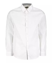 Galaxy By Harvic Mens Long Sleeve Solid Slim Fit Dress Shirts White-Medium - $26.70 CAD