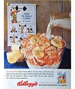 Kelloggs Sugar Frosted Flakes Cereal Build Tigers 1964 Vintage Print Ad - $196.84 MXN