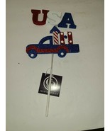 Red White Blue USA TRUCK AND FIREWORS CRAFT - $25.64 CAD