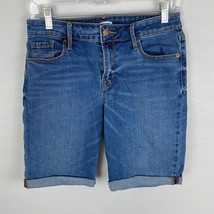 Old Navy Womens 4 Light Medium Cuffed Bermuda Jean Shorts - £15.27 GBP