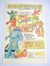 1985 Ad GoBot Toys Figures and Nestle&#39;s Quik - £6.24 GBP