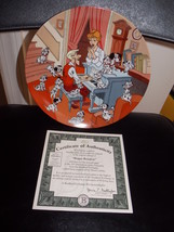 An item in the Collectibles category: Disney 101 Dalmations "Happy Reunion" Plate With Certificate Bradford Exchange