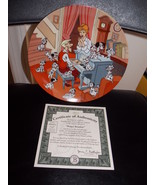 Disney 101 Dalmations &quot;Happy Reunion&quot; Plate With Certificate Bradford Ex... - $29.99