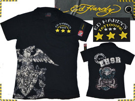 ED HARDY by Christian Audigier Men&#39;s Polo Size S EH03 T1G - £40.15 GBP