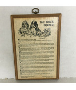 Vintage the dog&#39;s prayer wall hanging plaque My dear master to thee I pray - $366.64 MXN
