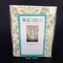 Waverly Donnington Linen Back Tab  Panel Single 52&quot; x 84” Beige Floral New - £23.45 GBP