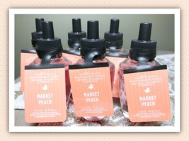 Bath &amp; Body Works Market Peach Wallflowers Fragrance Refill x6 Juicy Peaches - $42.52