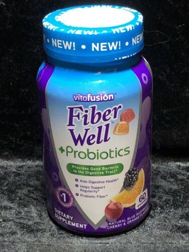 Vitafusion Fiber Well + Probiotics Gummies for Adults, 60 Count  - £11.64 GBP