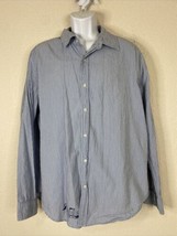 VTG Levi&#39;s Red Tab Men Size XL Blue Striped Button Up Shirt Long Sleeve - £8.83 GBP