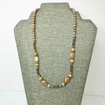 Premier Designs Necklace Brown Natural Colored Beads EUC - $28.46